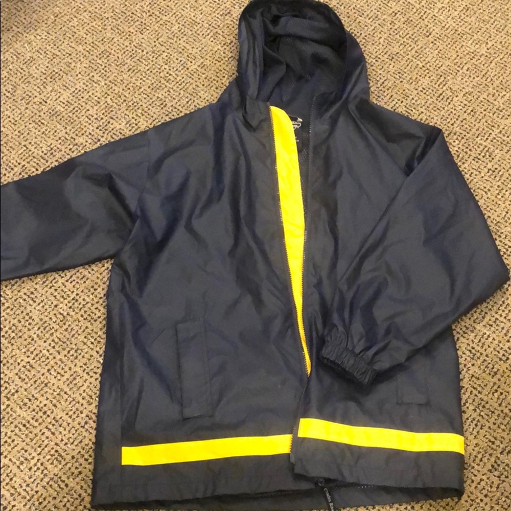 Charles River Blue and Yellow Raincoat- 14-16